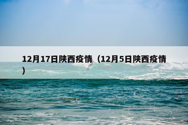 12月17日陕西疫情（12月5日陕西疫情）