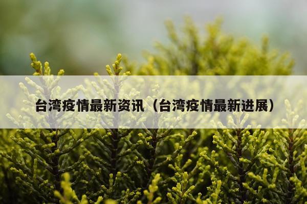 台湾疫情最新资讯（台湾疫情最新进展）