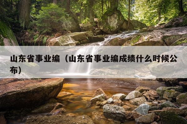 山东省事业编（山东省事业编成绩什么时候公布）