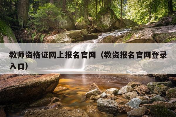 教师资格证网上报名官网（教资报名官网登录入口）