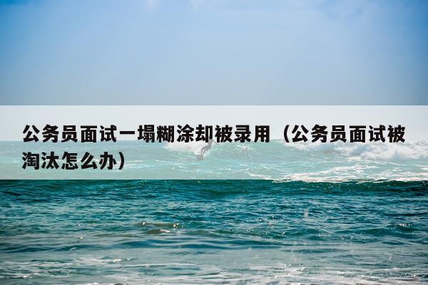 公务员面试一塌糊涂却被录用（公务员面试被淘汰怎么办）