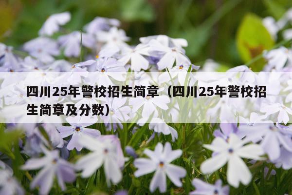 四川25年警校招生简章（四川25年警校招生简章及分数）