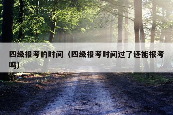 四级报考的时间（四级报考时间过了还能报考吗）