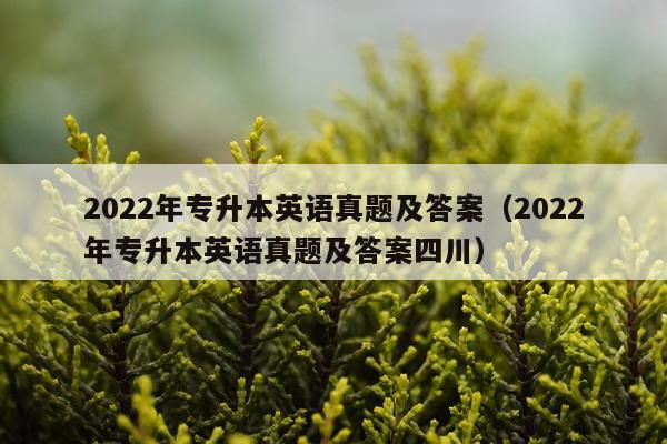 2022年专升本英语真题及答案（2022年专升本英语真题及答案四川）