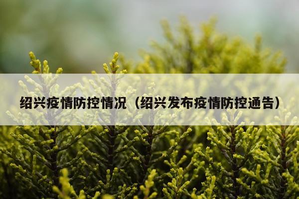 绍兴疫情防控情况（绍兴发布疫情防控通告）